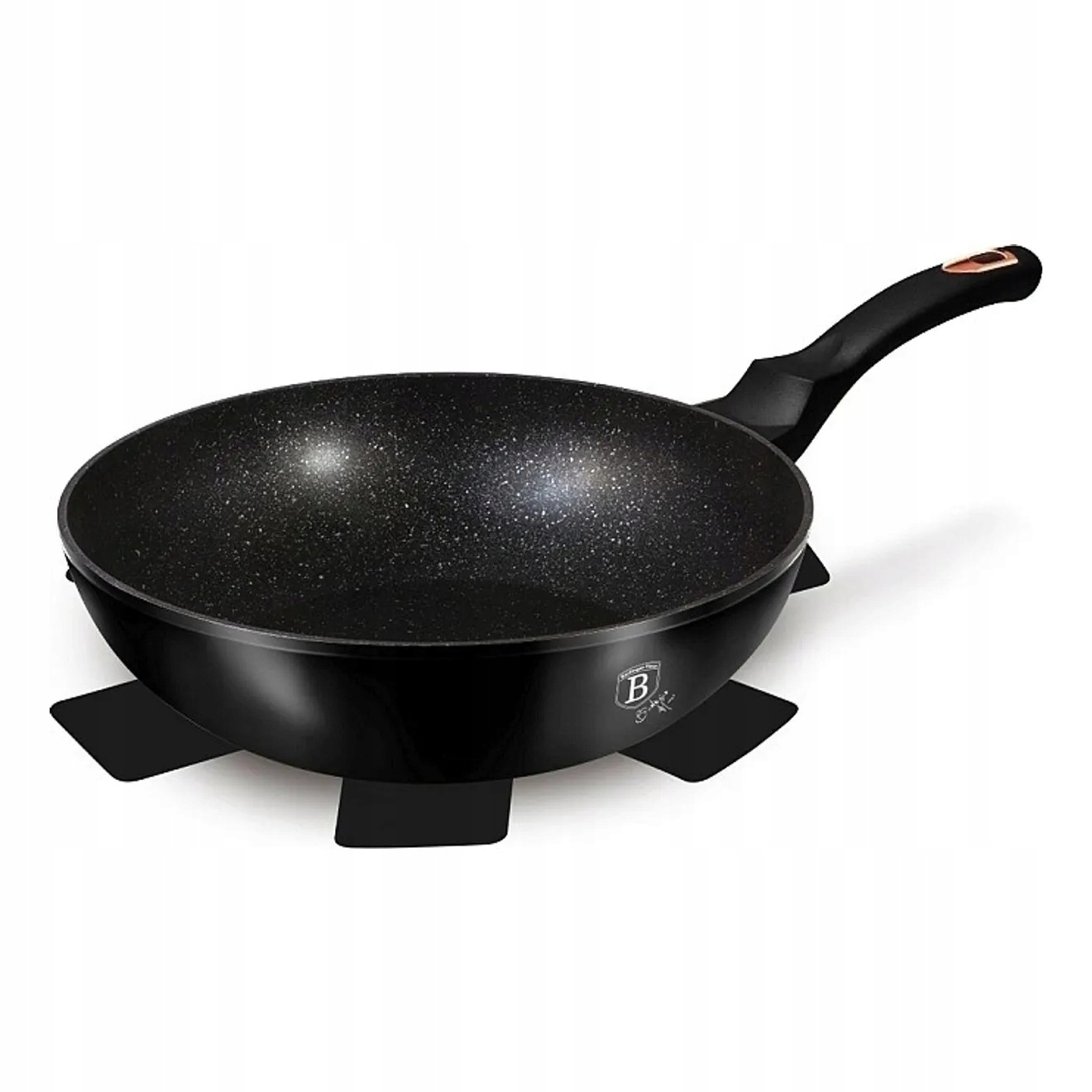 Berlingerhaus Black Rose Collection Pánev Wok s mramorovým povrchem, 28 cm