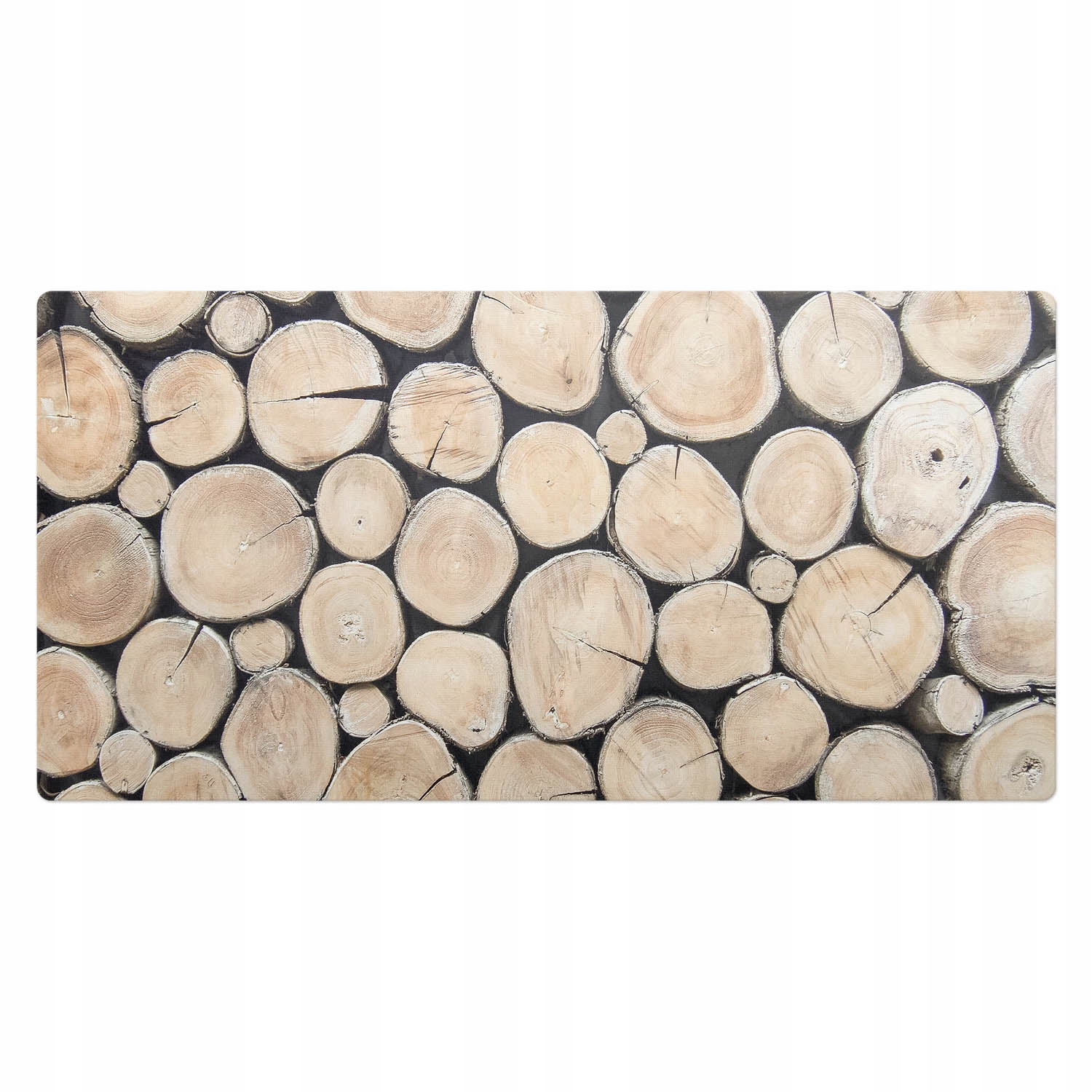 Protiskluzová podložka na psací stůl do kanceláře Vzor lesních kotoučů 100 x 50 cm
