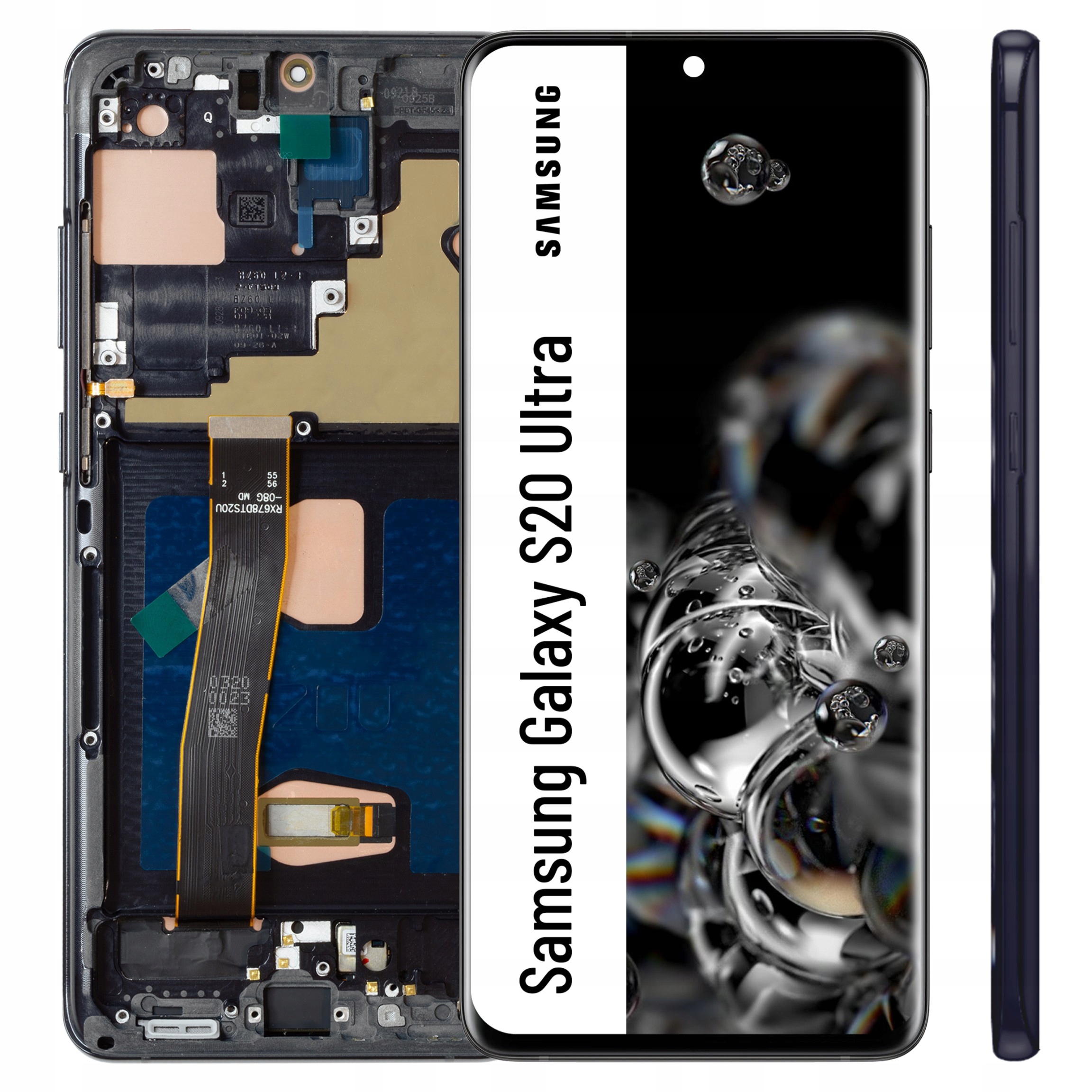 Big Size Oled pre Samsung Galaxy S20 Ultra LCD Čierny Dotykový Rámček Čierna