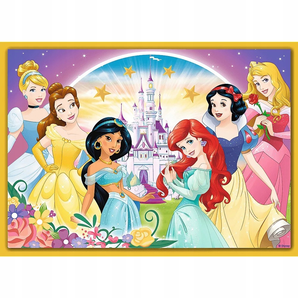 Puzzle Księżniczki Disney 4w1 DLA DZIEWCZYNEK!!! Liczba elementów 207