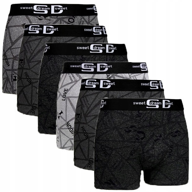 6x BOKSERKI MĘSKIE BAWEŁNIANE 3XL