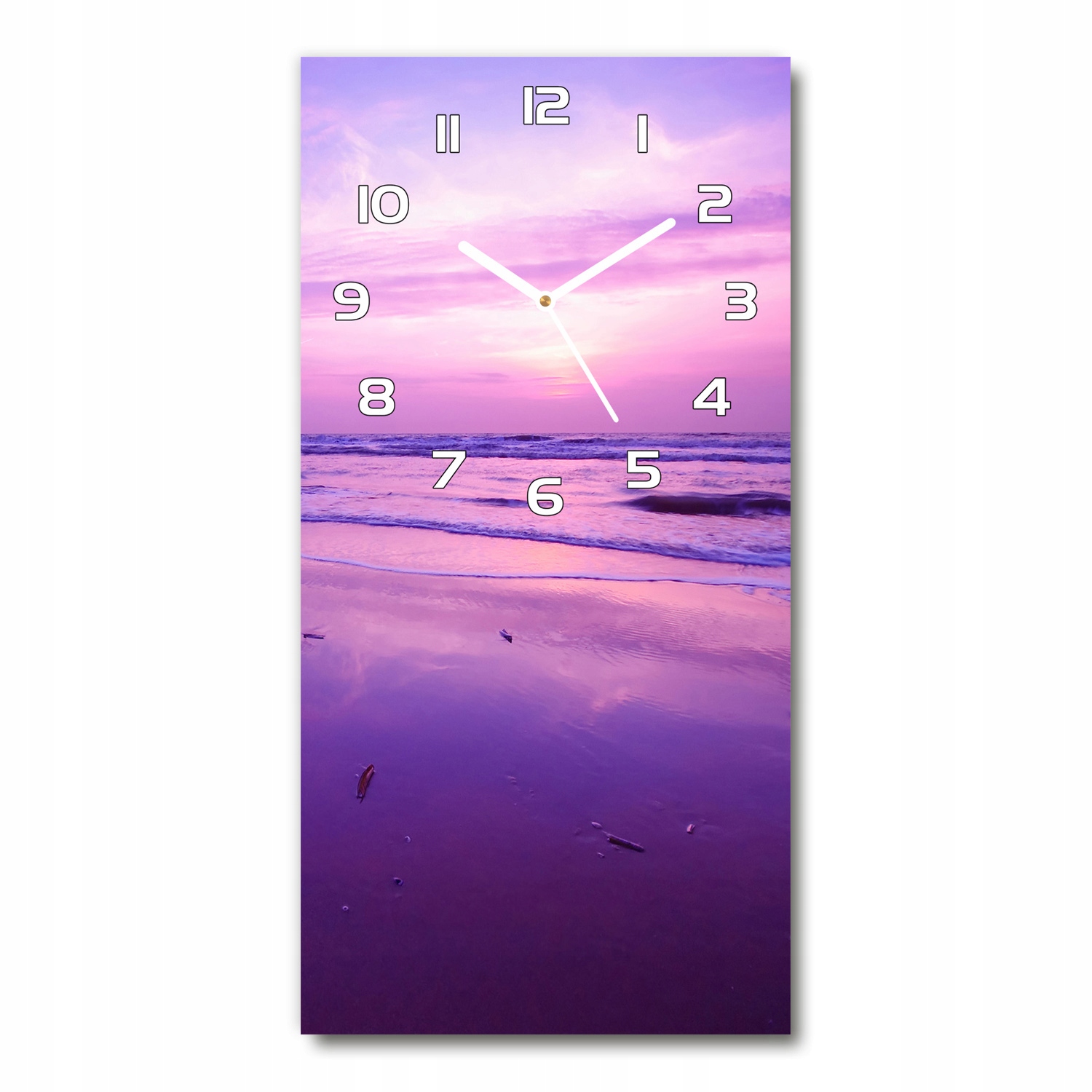 

Zegar ze szkła na ścianę Zachód słońca morze 30x60