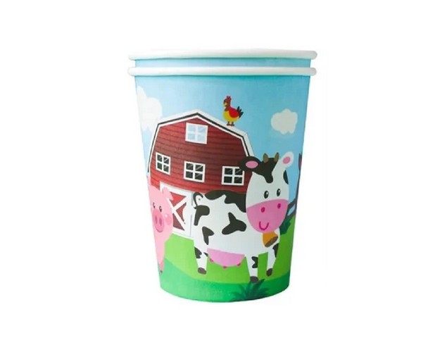 Kubeczki papierowe Farma 200ml 10szt Kolor wielokolorowy