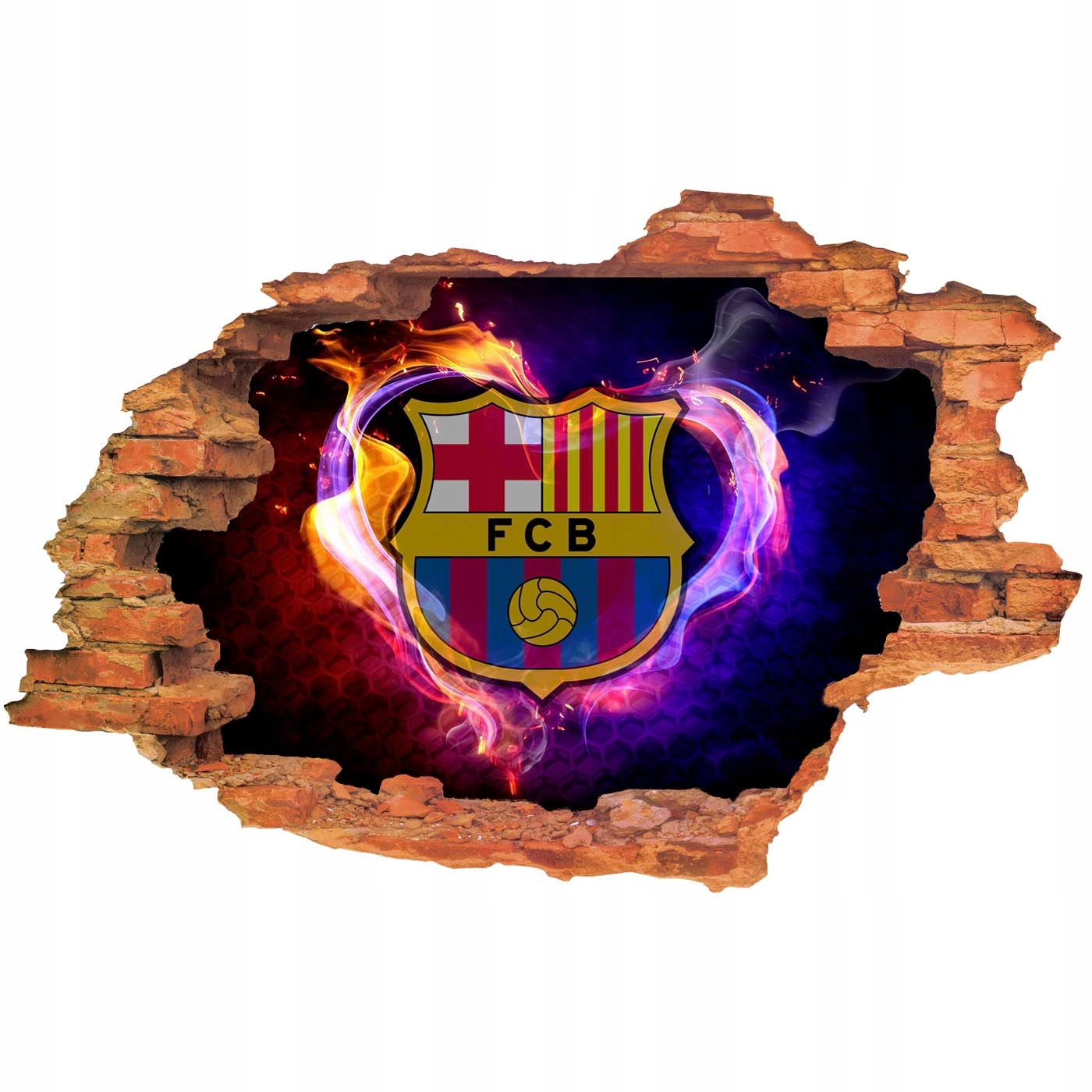 

Naklejki na ścianę dziura 3D Fc Barcelona