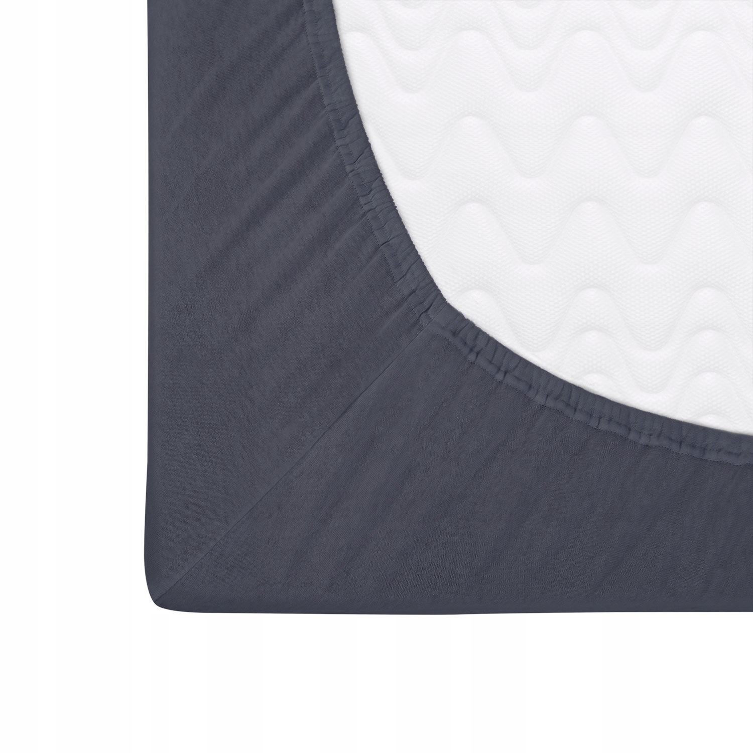 Prześcieradło jersey z gumką 210/220x200 antracyt