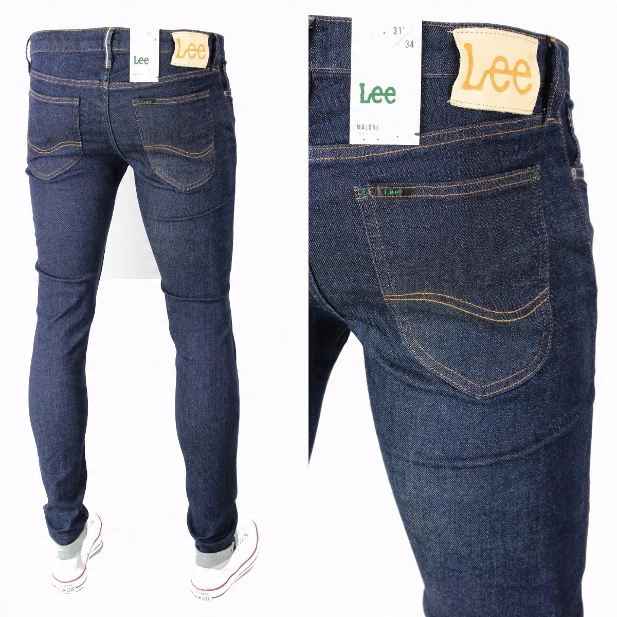 

Lee Malone Skinny Tapered Jeansy W28 L34