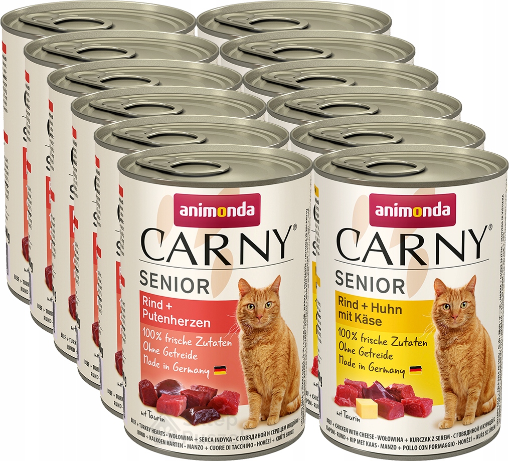 Animonda Kočka Carny Senior mix chutí plechovka Set 24x400g