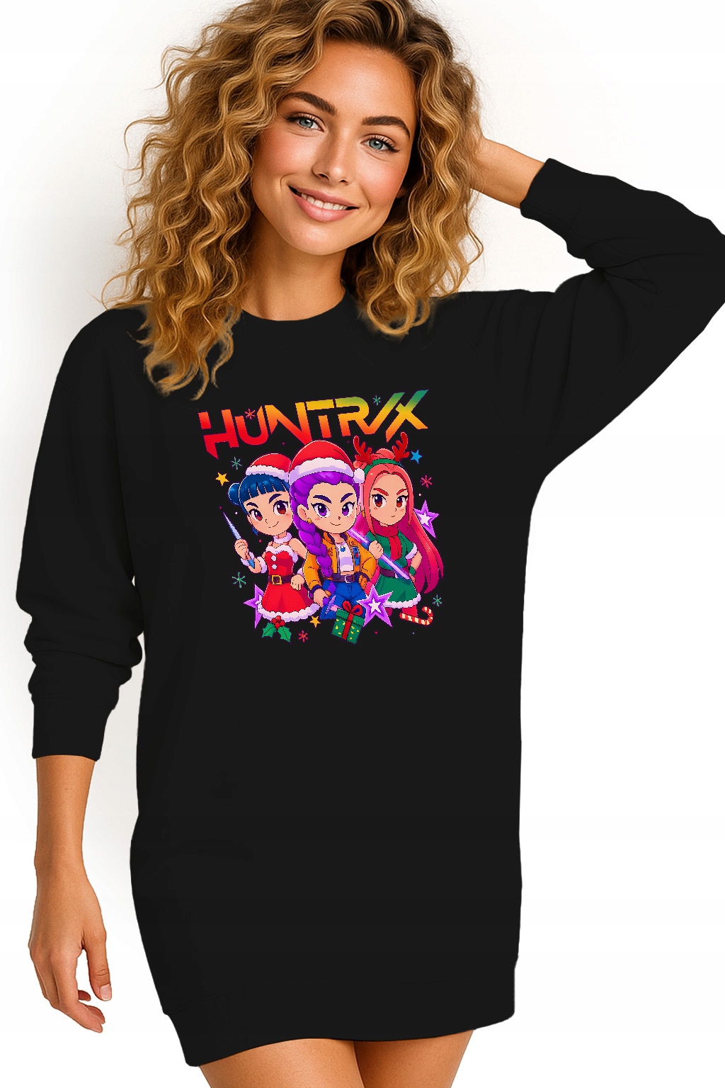 Mikina Vánoční Oversize Šaty Huntrix Dárek K Vánocům S