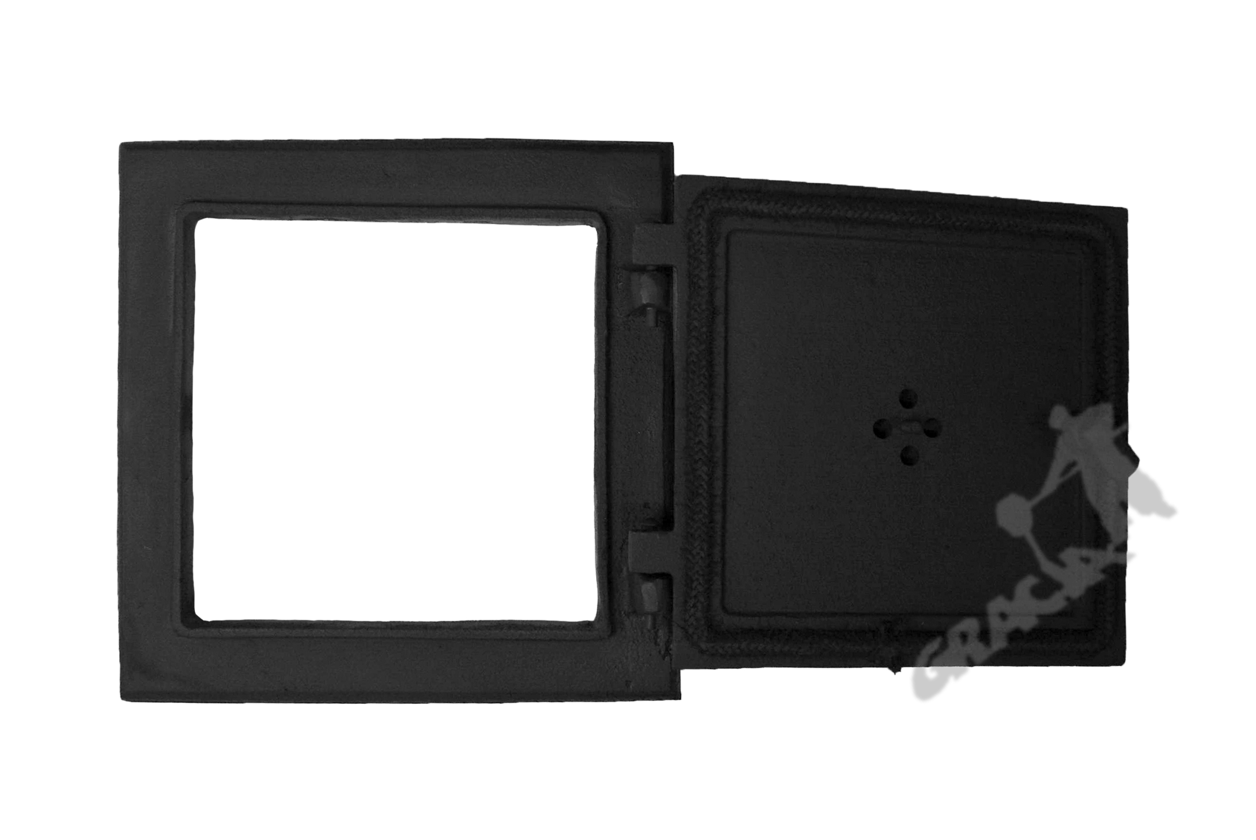 DRZWI F4 PRAWE -26X26CM DRZWI POPIELNIKOWE ŻELIWNE Materiał żeliwo