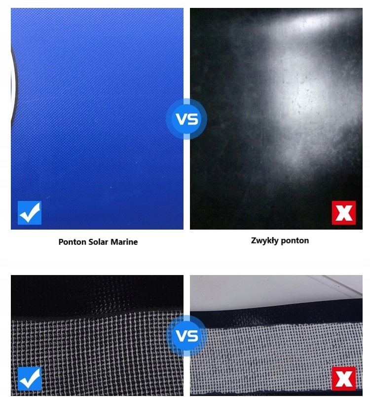 PONTON TURYSTYCZNY WĘDKARSKI PROFESJONALNY 4 OS. DUŻY ZESTAW PREMIUM 3,3M Możliwość zamontowania silnika tak