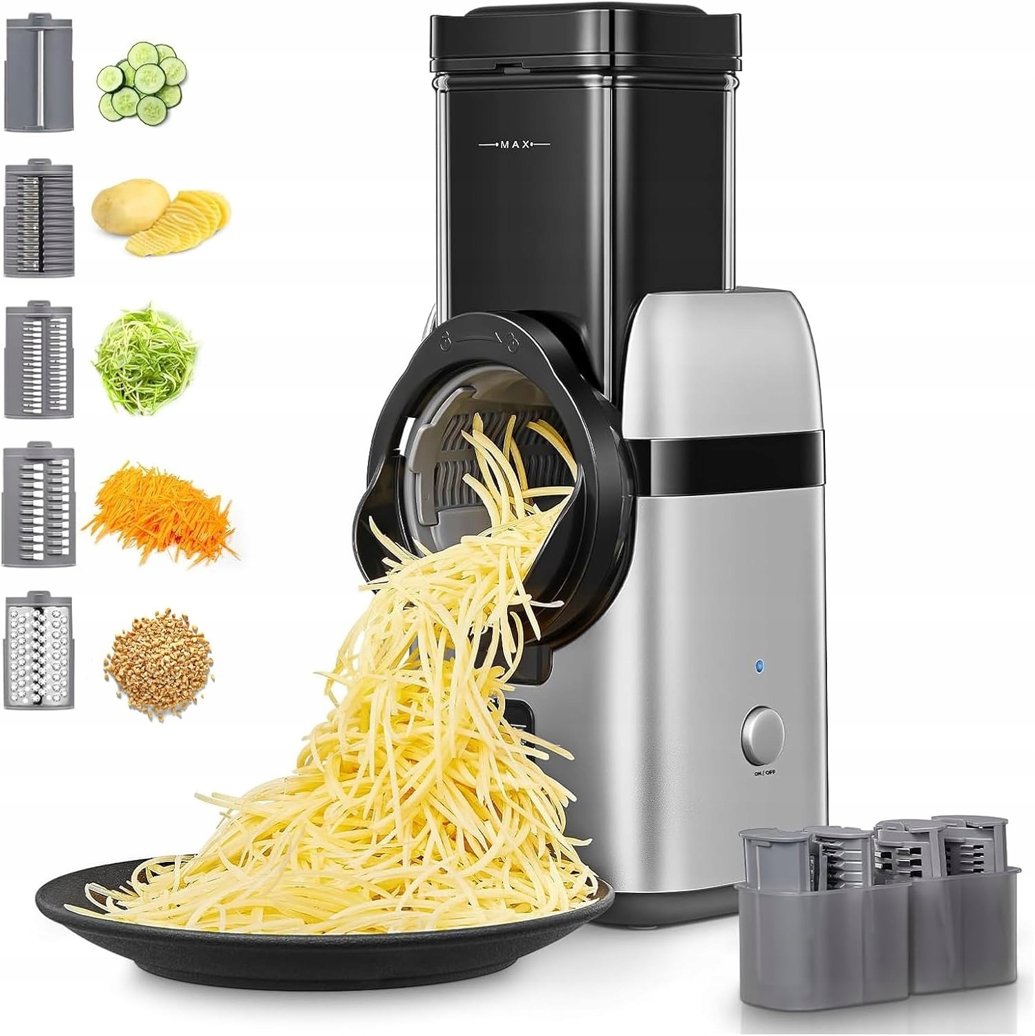Fohere Elektryczna tarka do warzyw, elektryczna Reibe 5 w 1