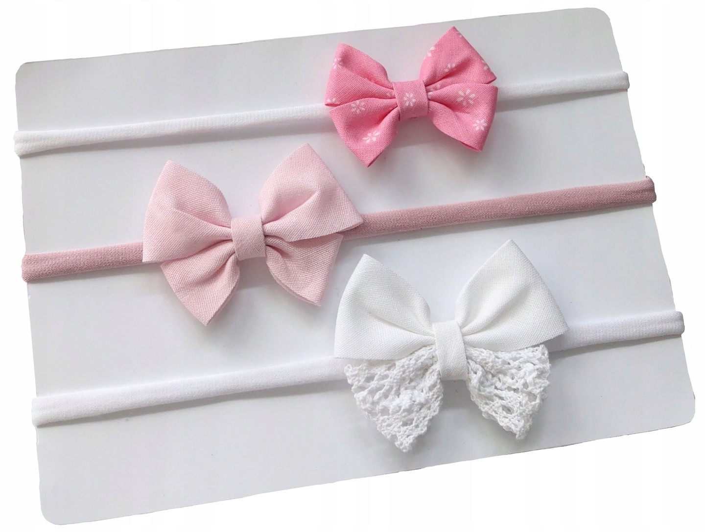 

Opaska bezuciskowa zestaw 3 szt z kokardką sesja