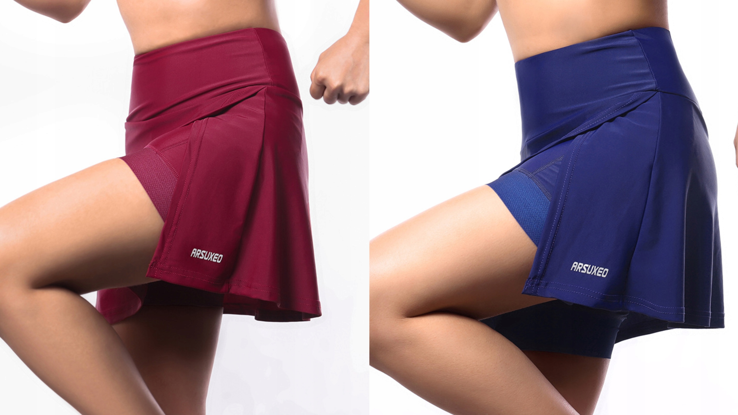 SPÓDNICZKA SPORTOWA DAMSKA SPODENKI ROWEROWE Z WKŁADKĄ ŻELOWĄ ARSUXEO 5D Marka Arsuxeo