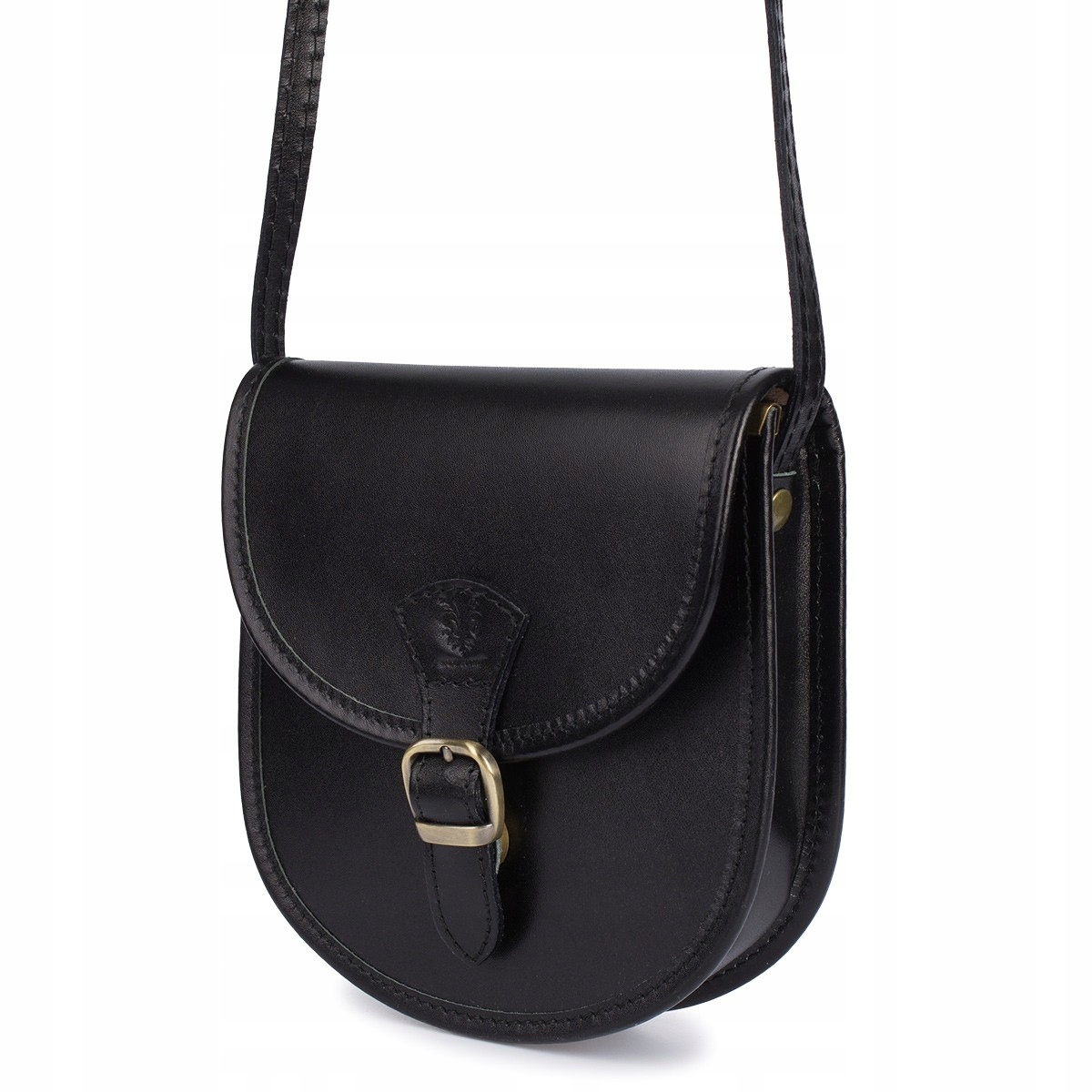 Černá Beltimore Dámská kožená malá kabelka Přes Rameno podkova pevná