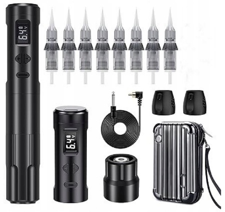 Bezdrátový stroj na líčení Biomaser 10 jehel na obočí a oční linky