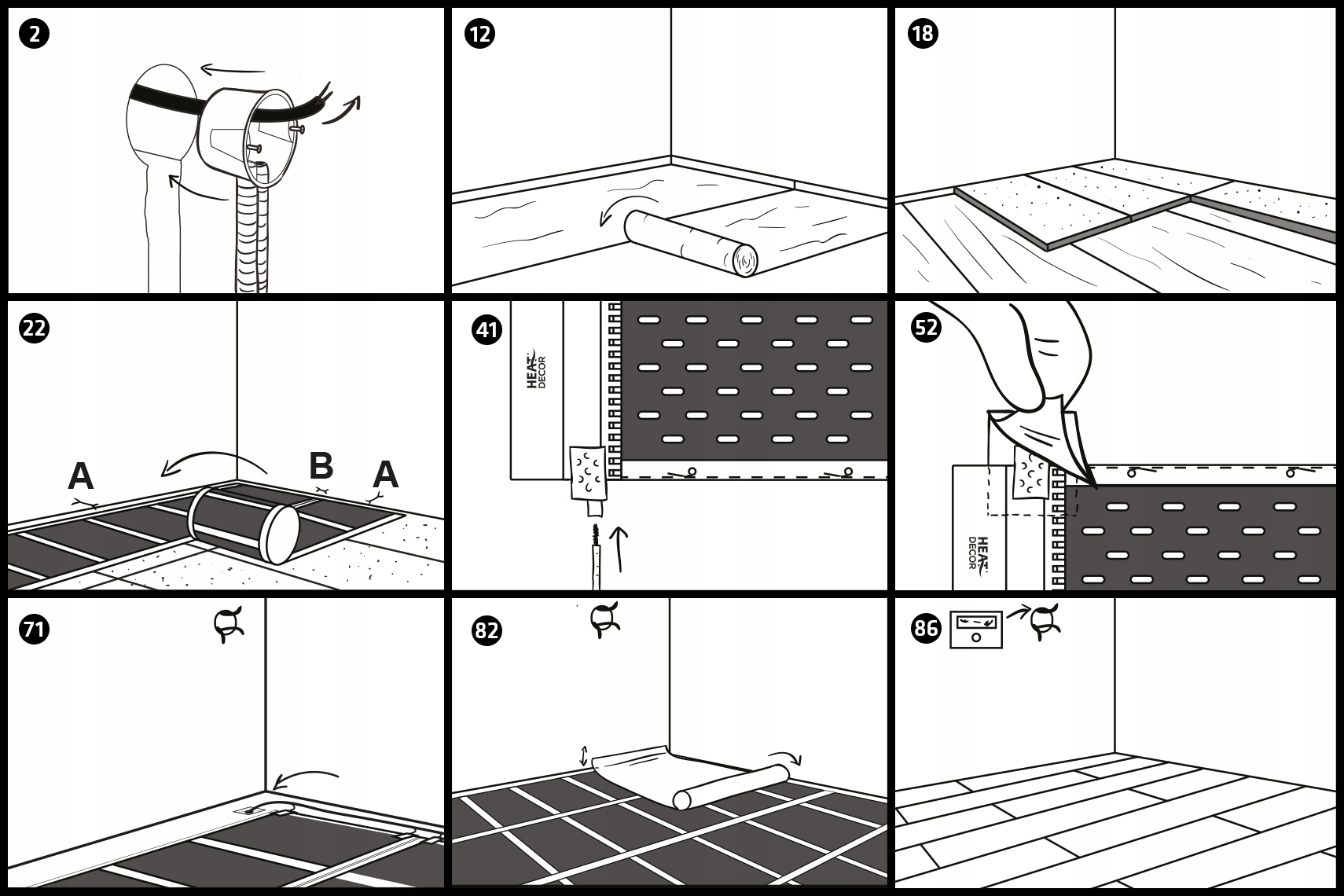 FOLIA MATA GRZEWCZA HEAT DECOR 80W/m2 szer.25cm Grubość 0.338 mm