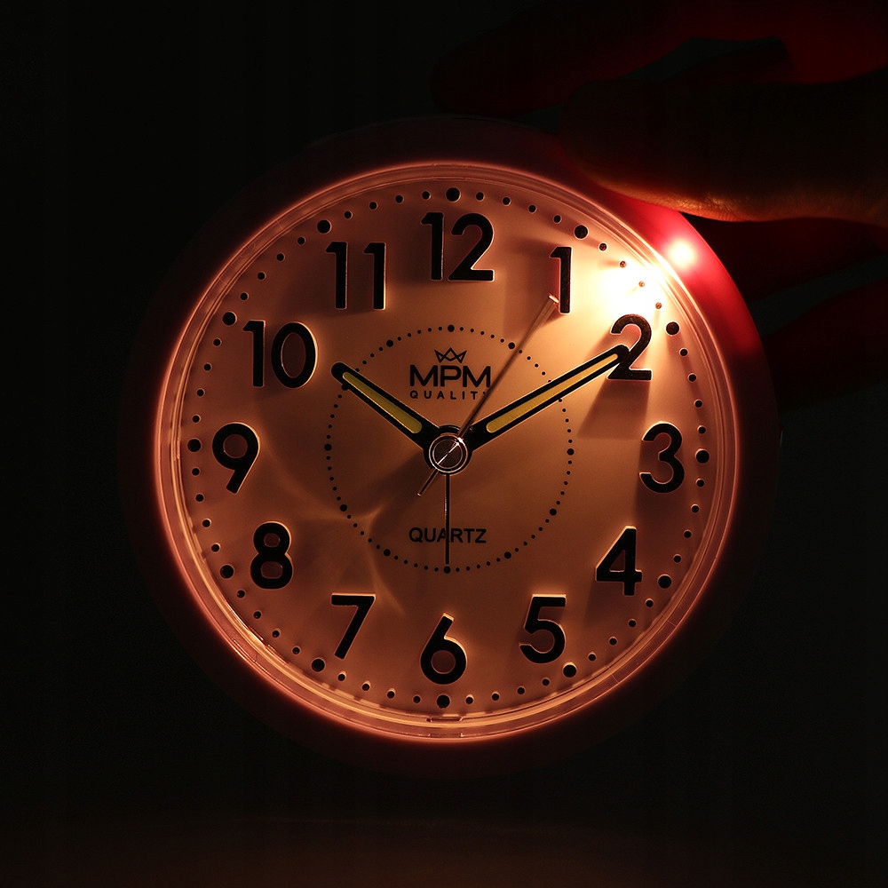 BUDZIK MECH.PŁYNĄCY CICHY PODŚWIETLENIE 4322 Typ budzik