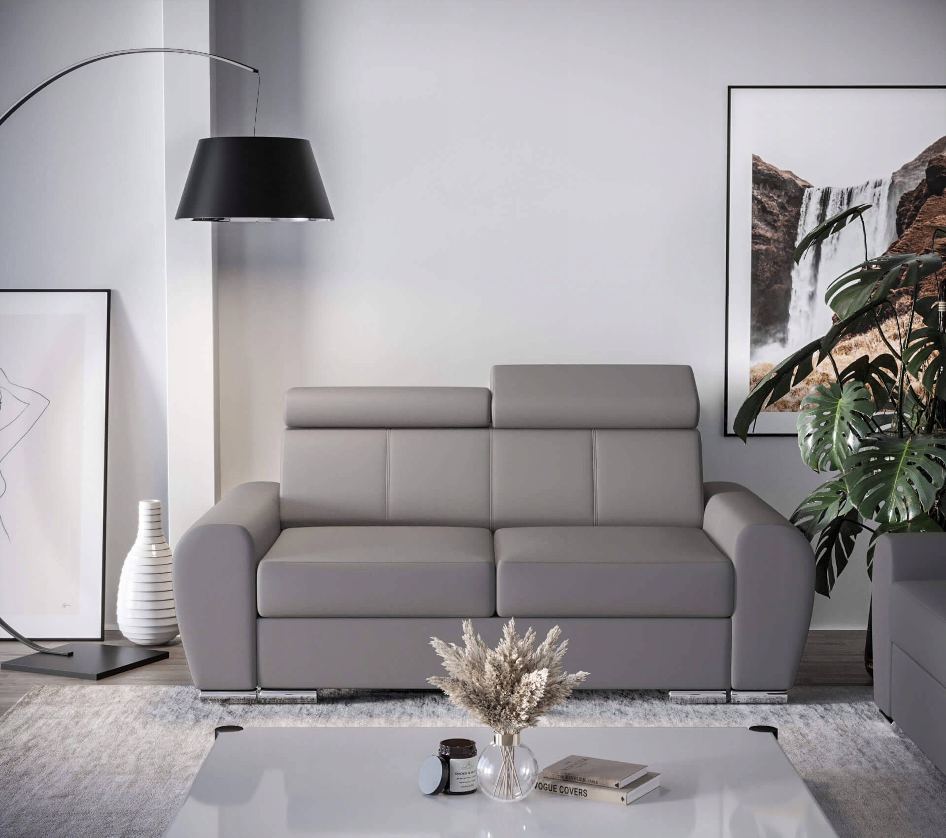 

Sofa Kanapa Rozkładana Zagłówki 180 KS05 O-sofa
