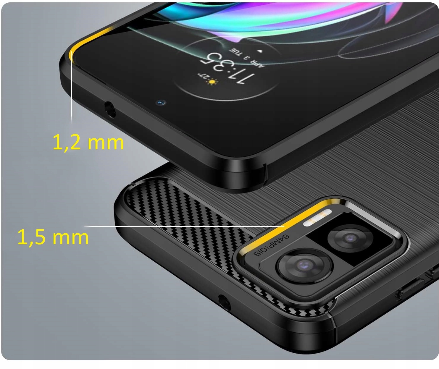 ETUI PANCERNE KARBON CASE + SZKŁO do MOTOROLA MOTO EDGE 30 NEO Marka TeleProtector