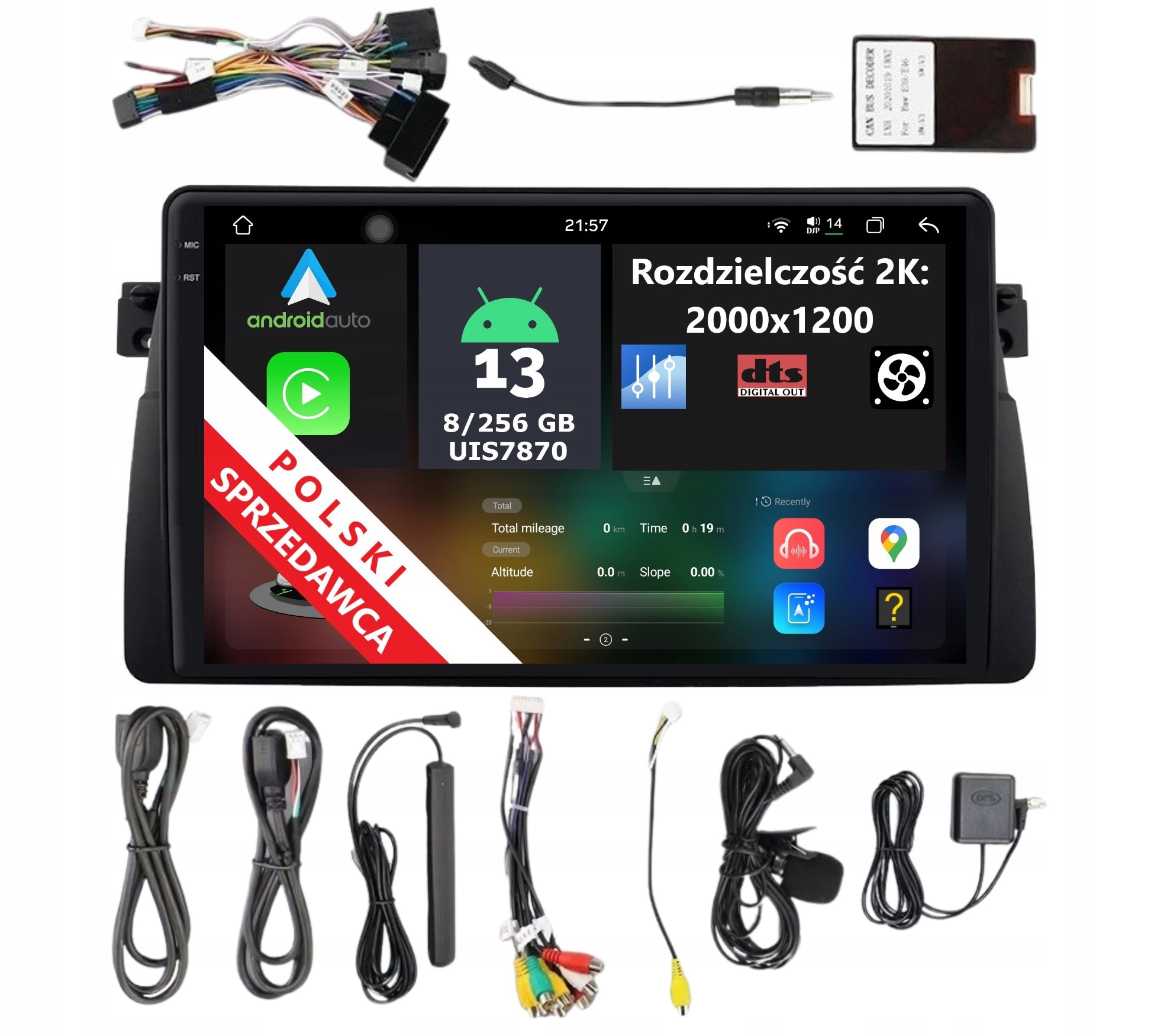 2K Qled Navigace Pro Android Bmw Řady 3 E46 Rover 75 8/256 Gb Dsp Carplay Lte