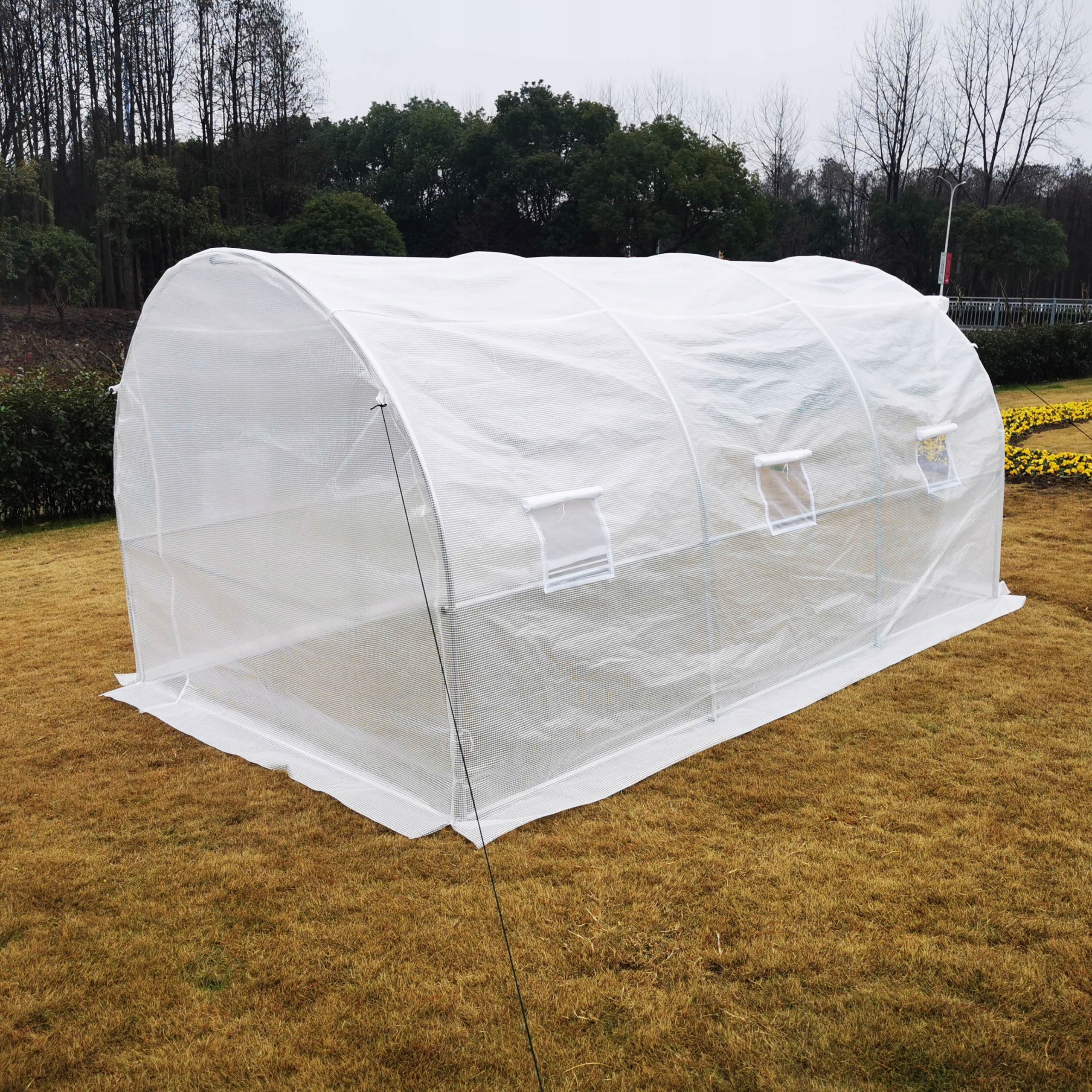 Tunel Foliowy Folia Szklarnia Ogrodowa 10m² 4x2,5m Długość 400 cm