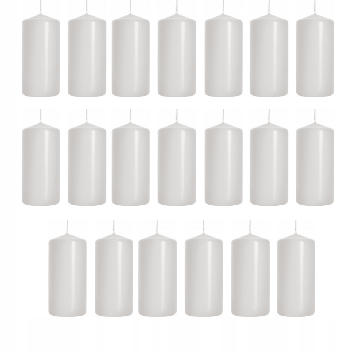 

Bispol 15cm świeca walec Biała 60/150 Zestaw 20szt
