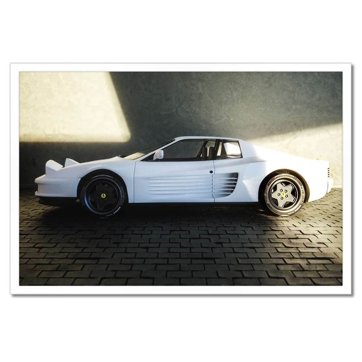 Plakáty v rámu 60x40 Bílé Ferrari