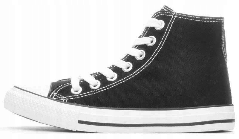 

1443 Wysokie Czarne Męskie Trampki Tenisówki 44