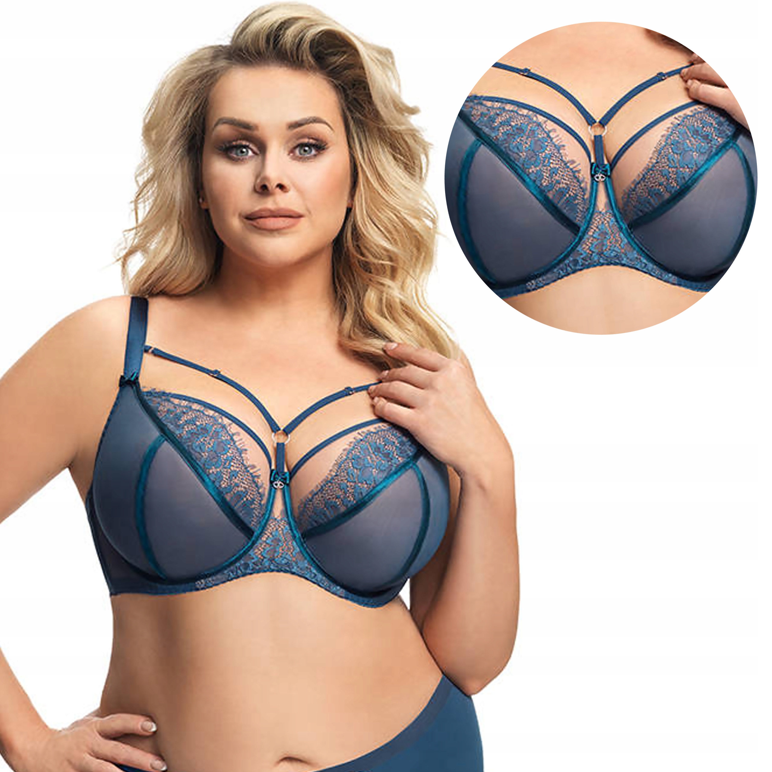 

Biustonosz Gorsenia K496 Paradise niebieski, 80L