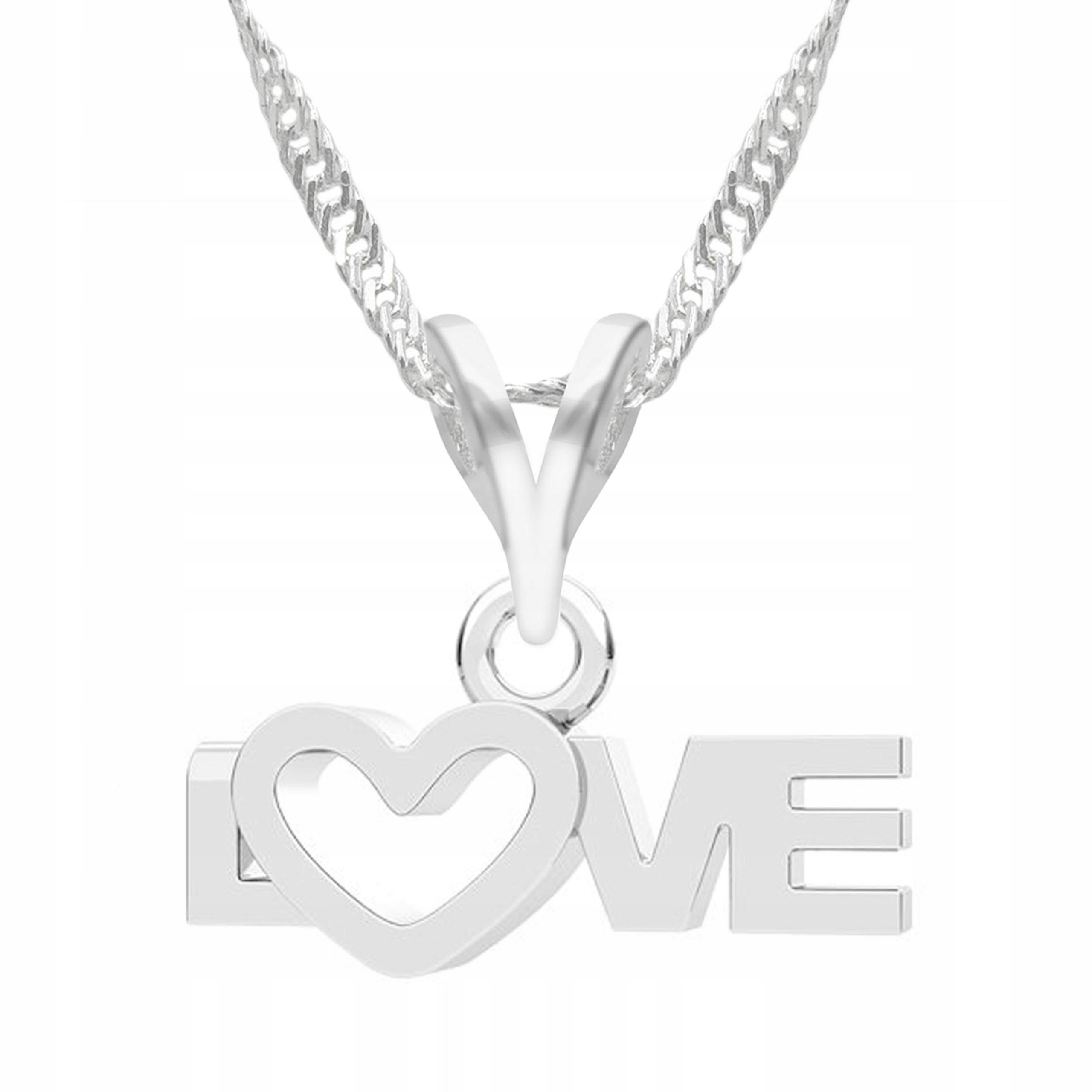Stříbrný náhrdelník Láska Srdce Láska Srdíčko Srdce Stříbro 925