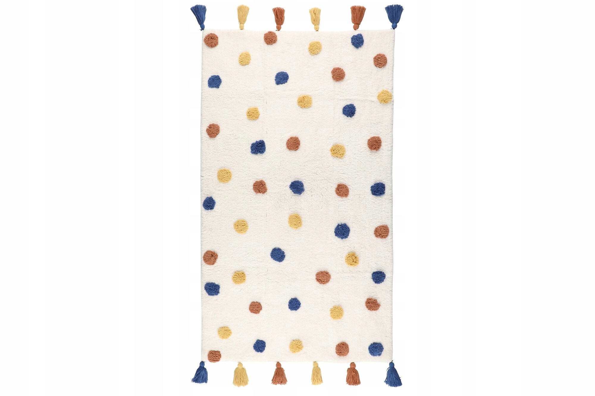 Dywan Bawełniany Prostokątny W Kropki Dla Dzieci Do Pokoju 70 x 120 cm