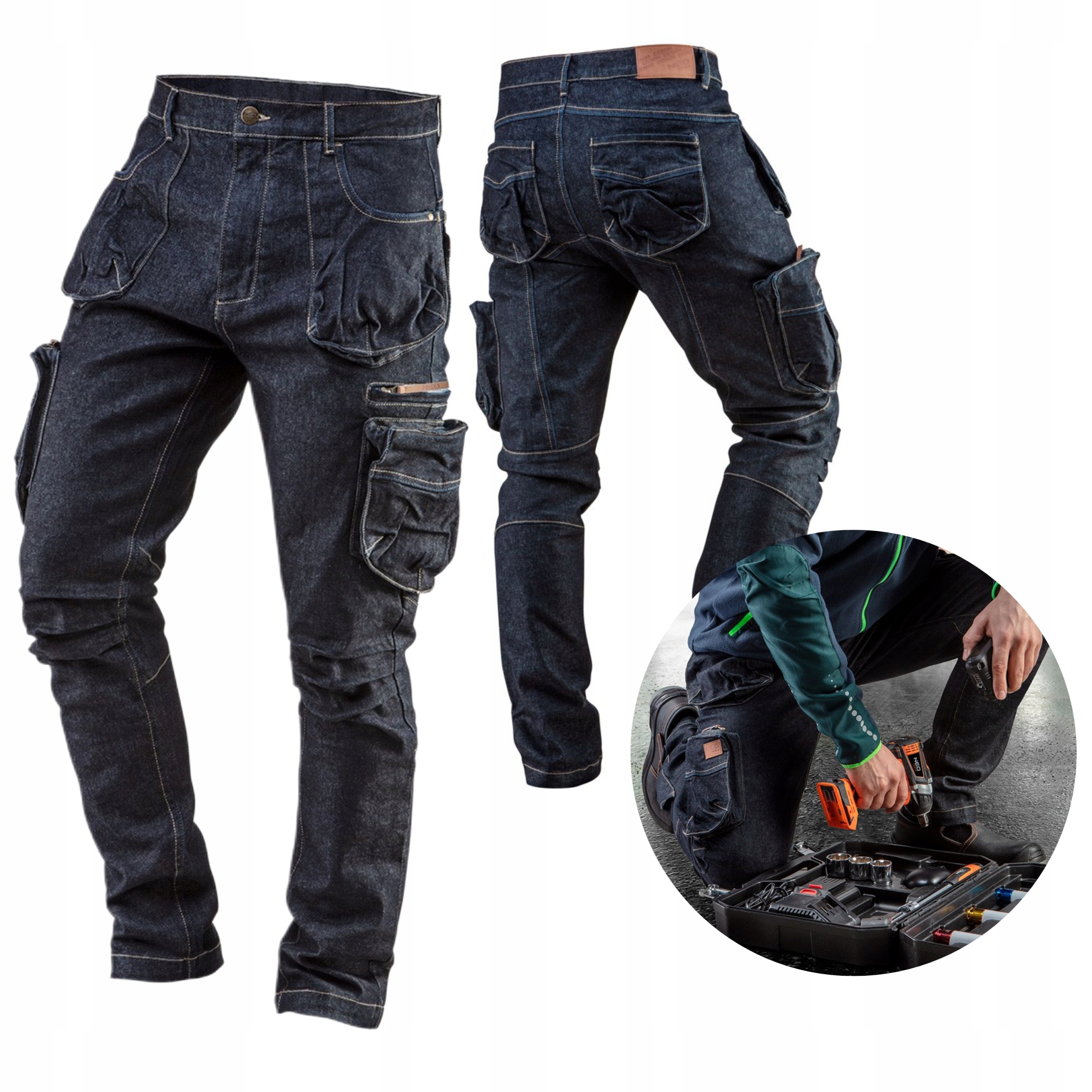 

Neo spodnie robocze Jeans r. XL/54 Denim do pasa