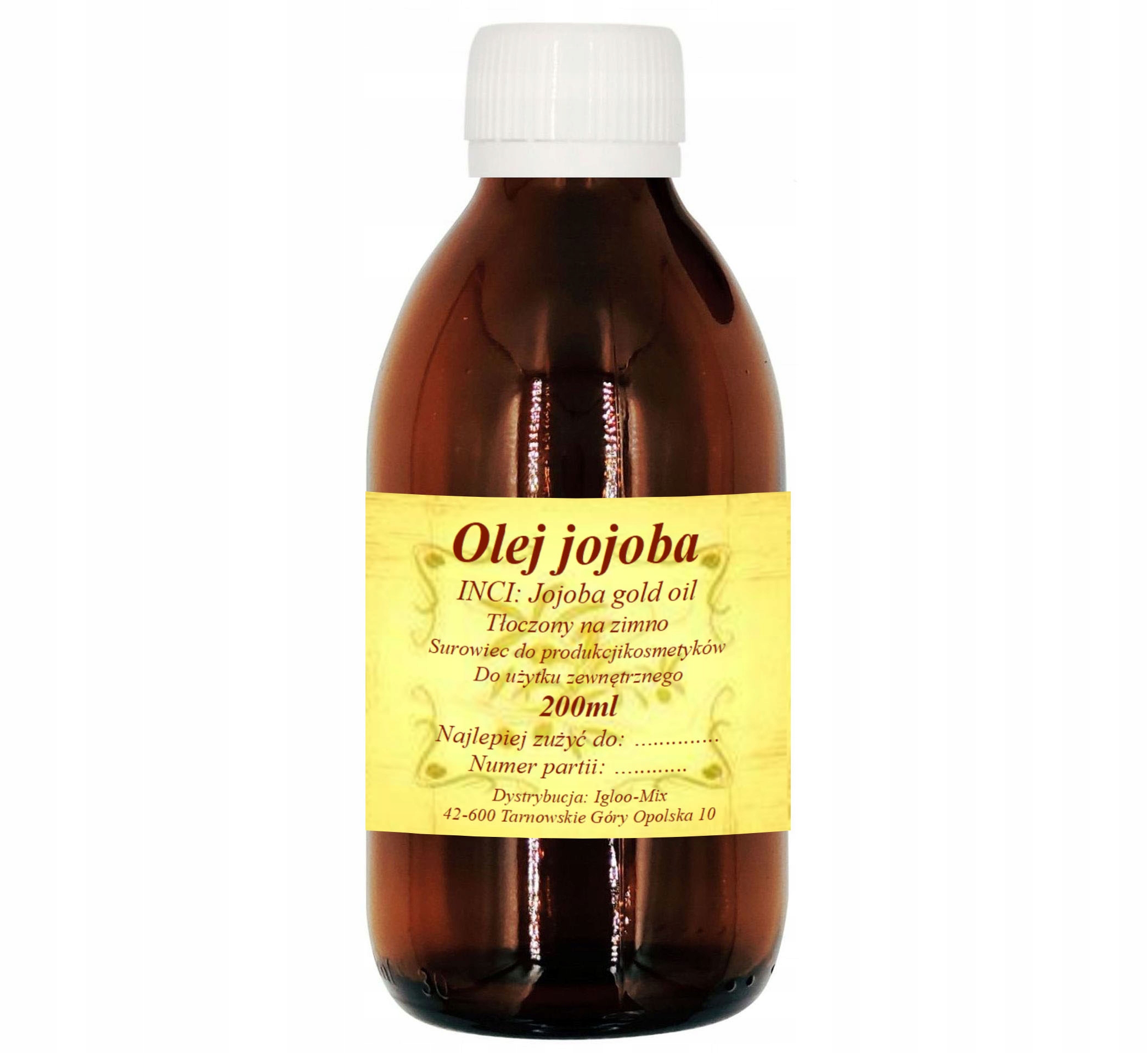 

Olej Jojoba 200ml- zimnotłoczony nierafinowany