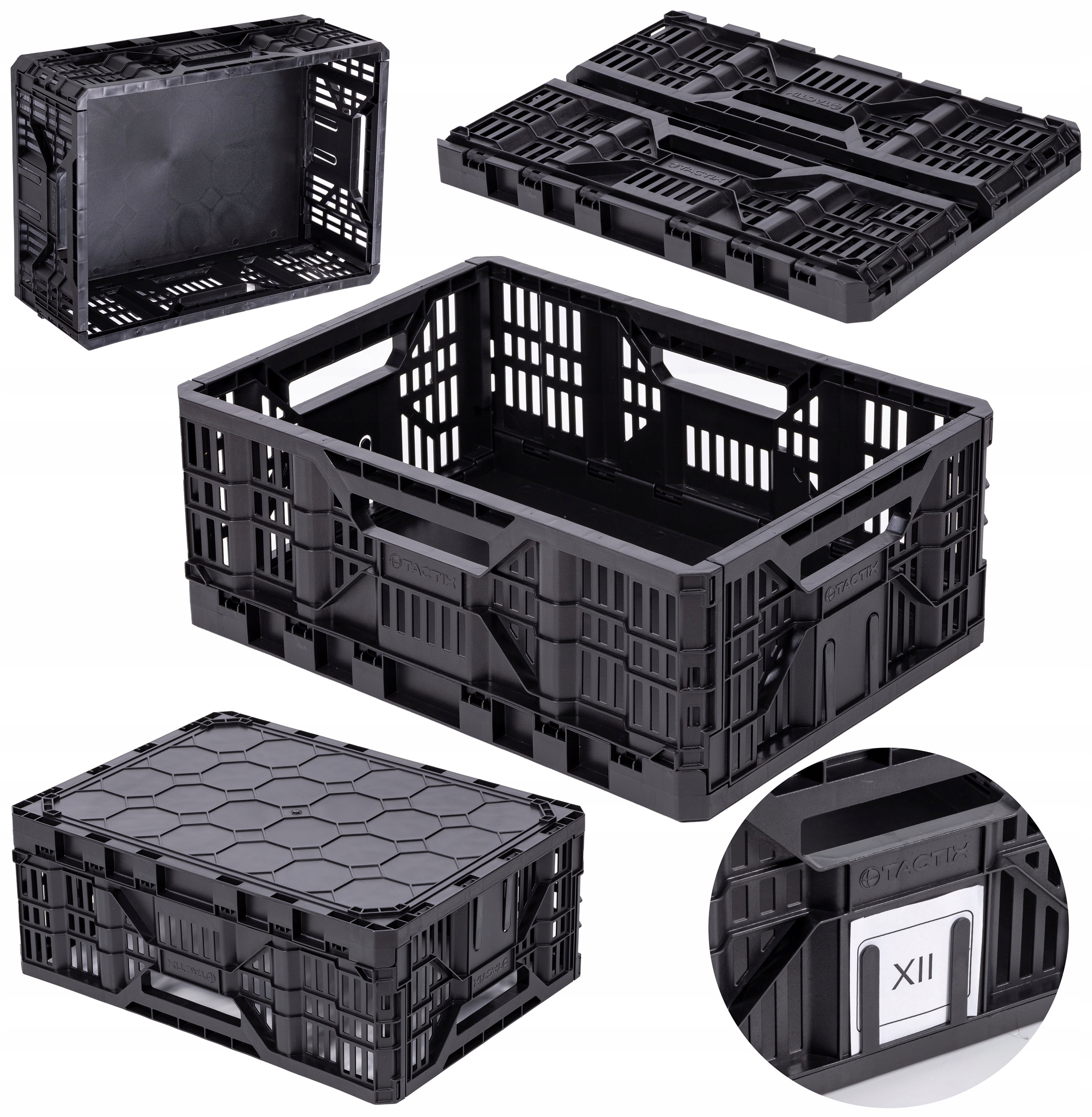 

Skrzynka plastikowa Hd składana 25L, koszyk Tactix