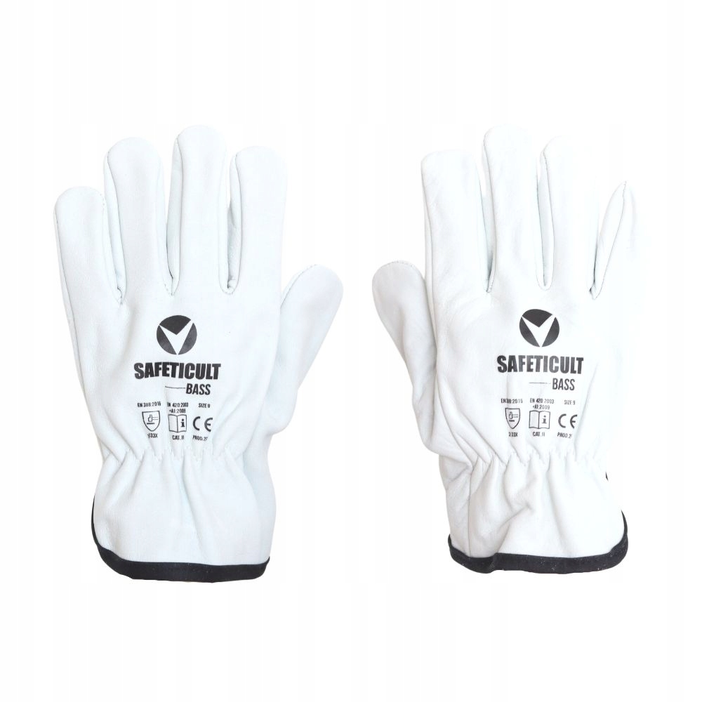 Rukavice Safeticult Bass, bez podšívky, velmi přesné, velikost L 12p