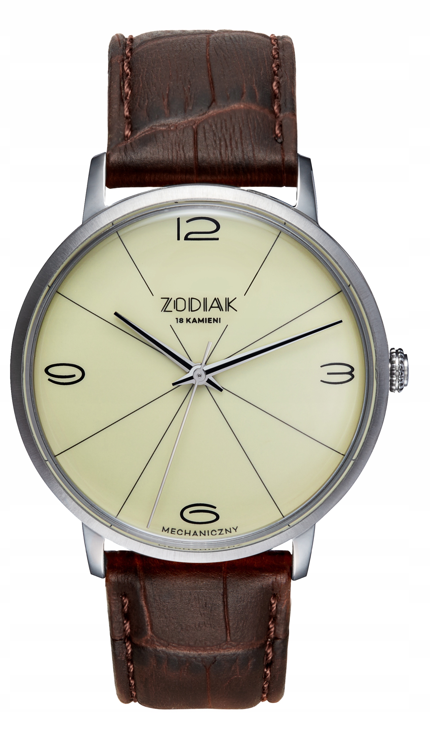 Nový Originální Pánské hodinky Błonie Zodiac Mechanický Puding gravírování