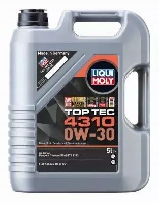 LIQUI MOLY TOP TEC 4310 0W30 C2 PSA B71 2312 8L EAN (GTIN) 4100420023613