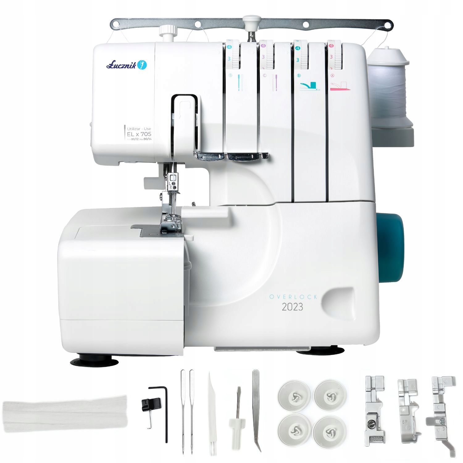 Owerlok Overlock domowy wytrzymały mocny 4-nitkowy Łucznik 2023