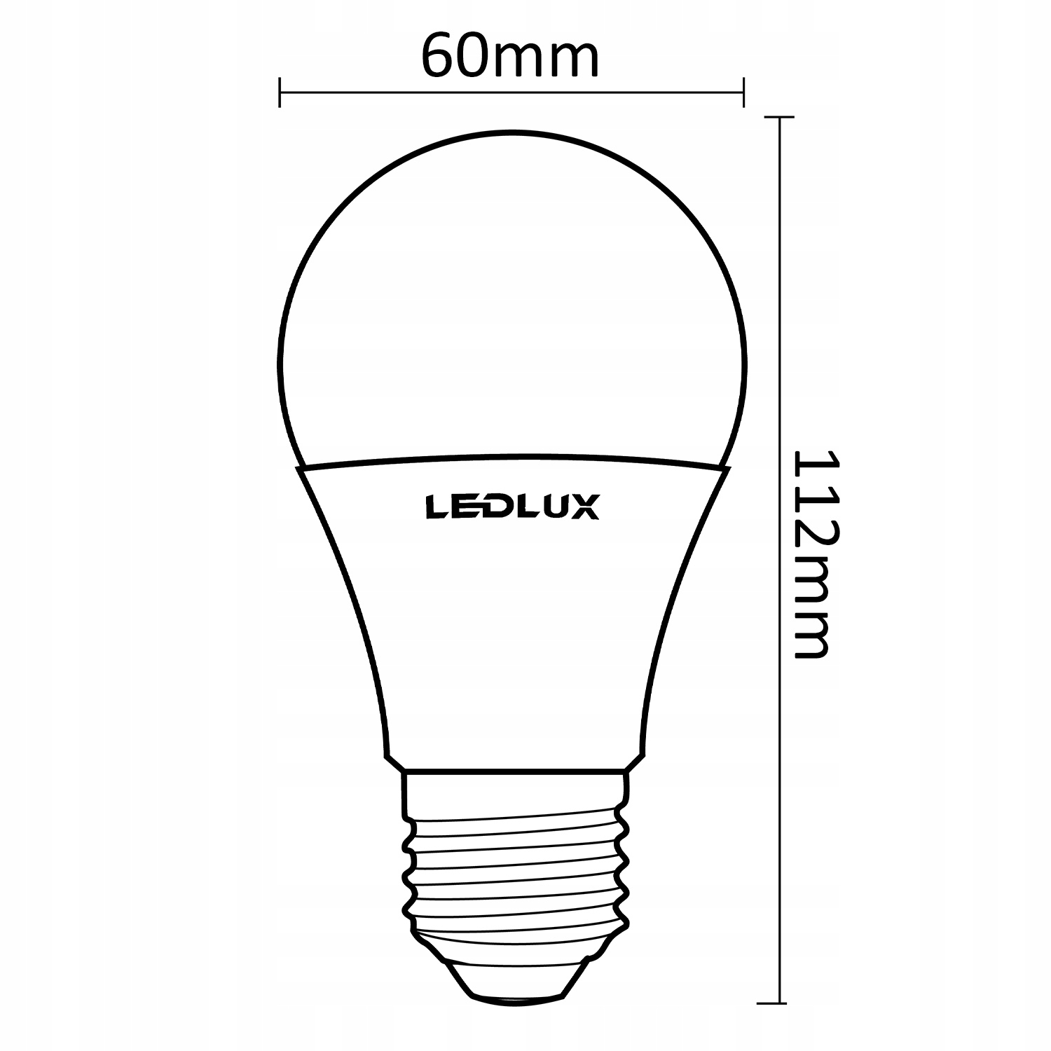 Żarówka LED E27 12W =110W 4000K neutralna Premium LEDLUX nie mruga ZESTAW! Marka LEDLUX