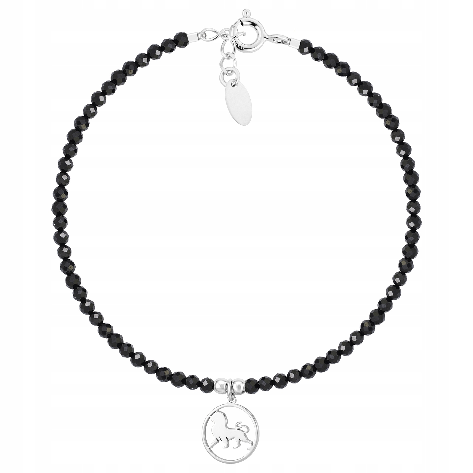 Náramek Z Přírodních Kamenů Zodiac Lev Stříbro 925 Malé Spinele