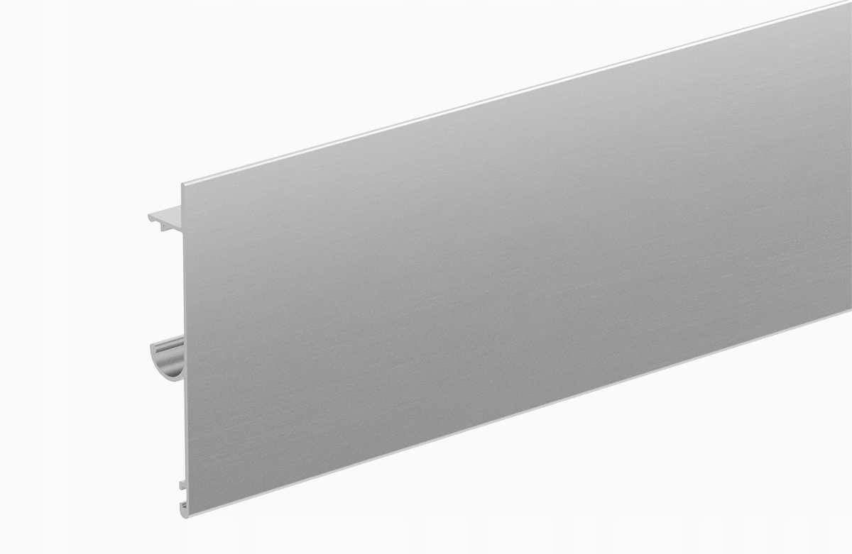 Maskownica aluminiowa płaska, srebrna 220 cm