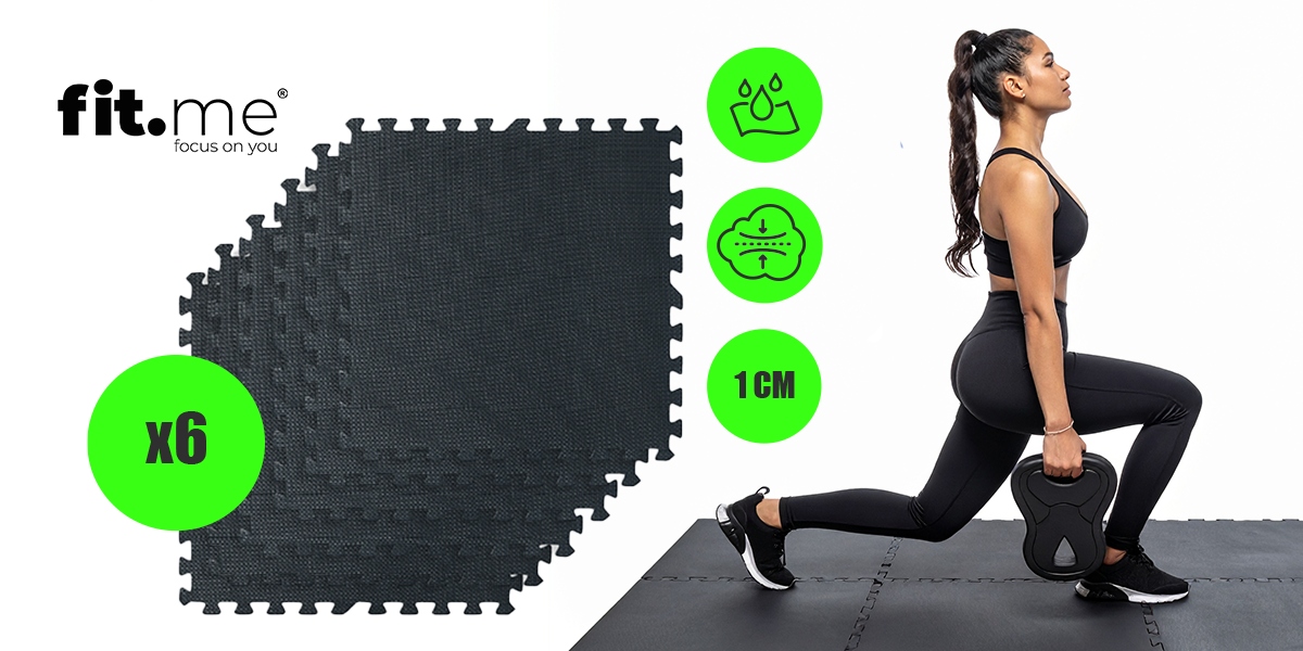 MATA PUZZLE POD SPRZĘT DO ĆWICZEŃ 6 SZT 2.16m2 XXL OCHRONNA PODŁOGA SIŁOWNI EAN (GTIN) 5904151276909