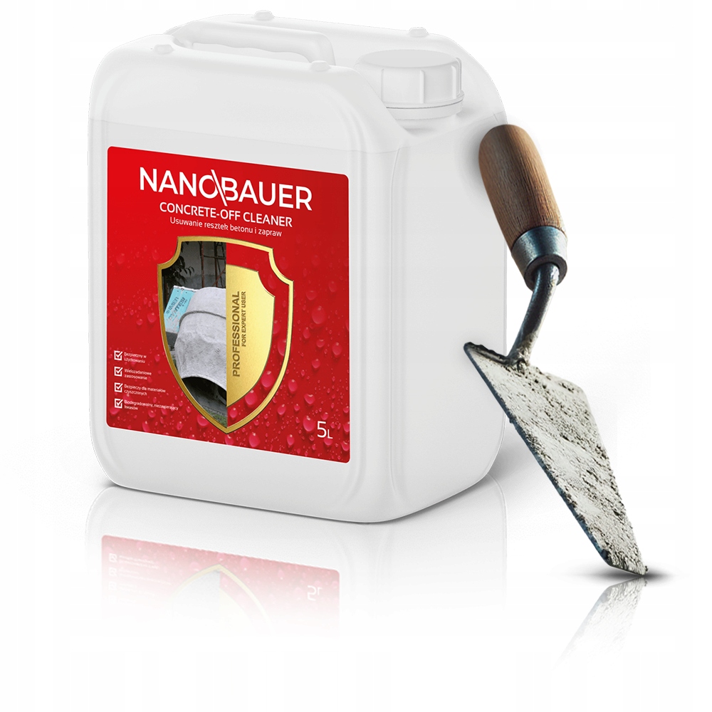 Prostředek na odstraňování betonu a malty ze stavebních nástrojů Nanobauer 5L