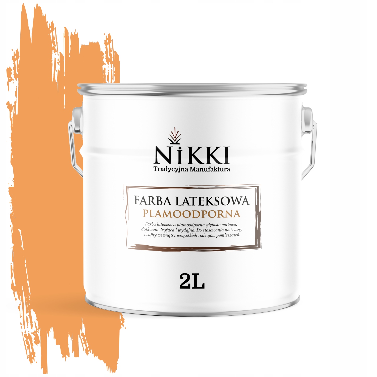Barva Odolná Proti Skvrnám, Oranžová Barva H5944 2L, Hluboký Mat
