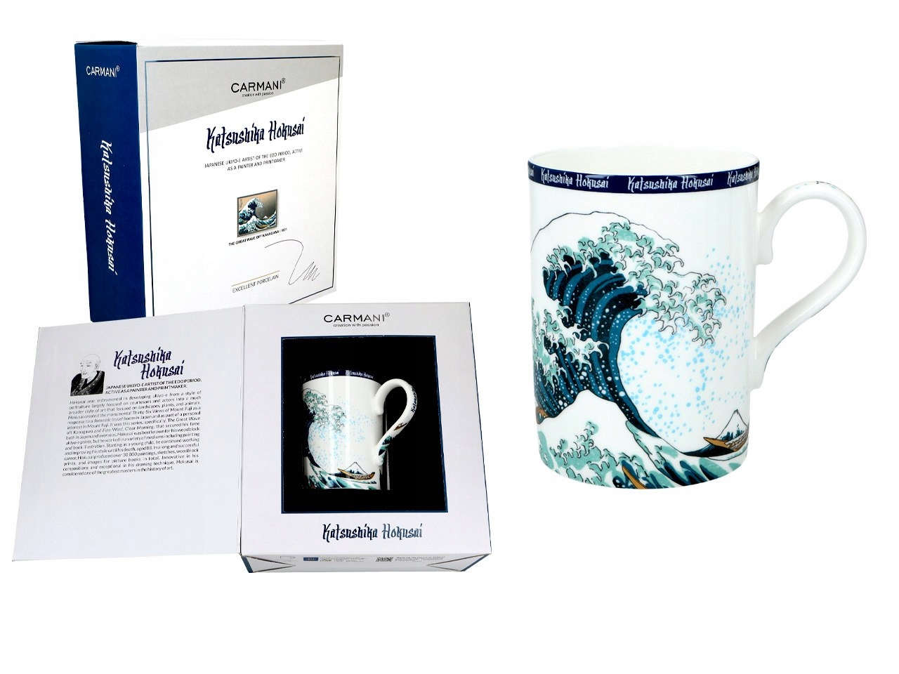 Hrnček Hokusai Katsushika, Veľká vlna v Kanagave (carmani)