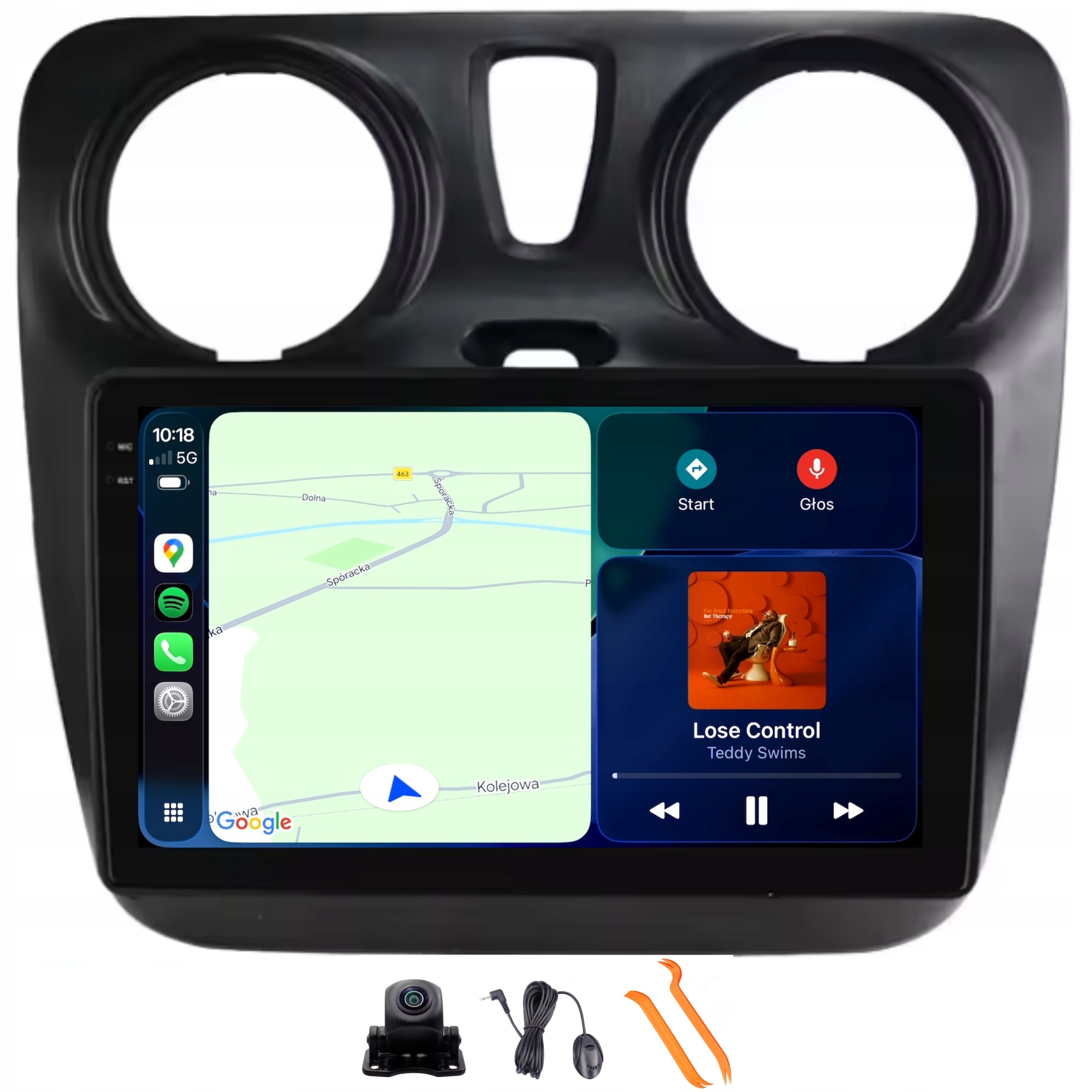 Rádio Android Navigácia VQ230 Qled Carplay Lte Gps Dsp Dacia Dokker 12-20