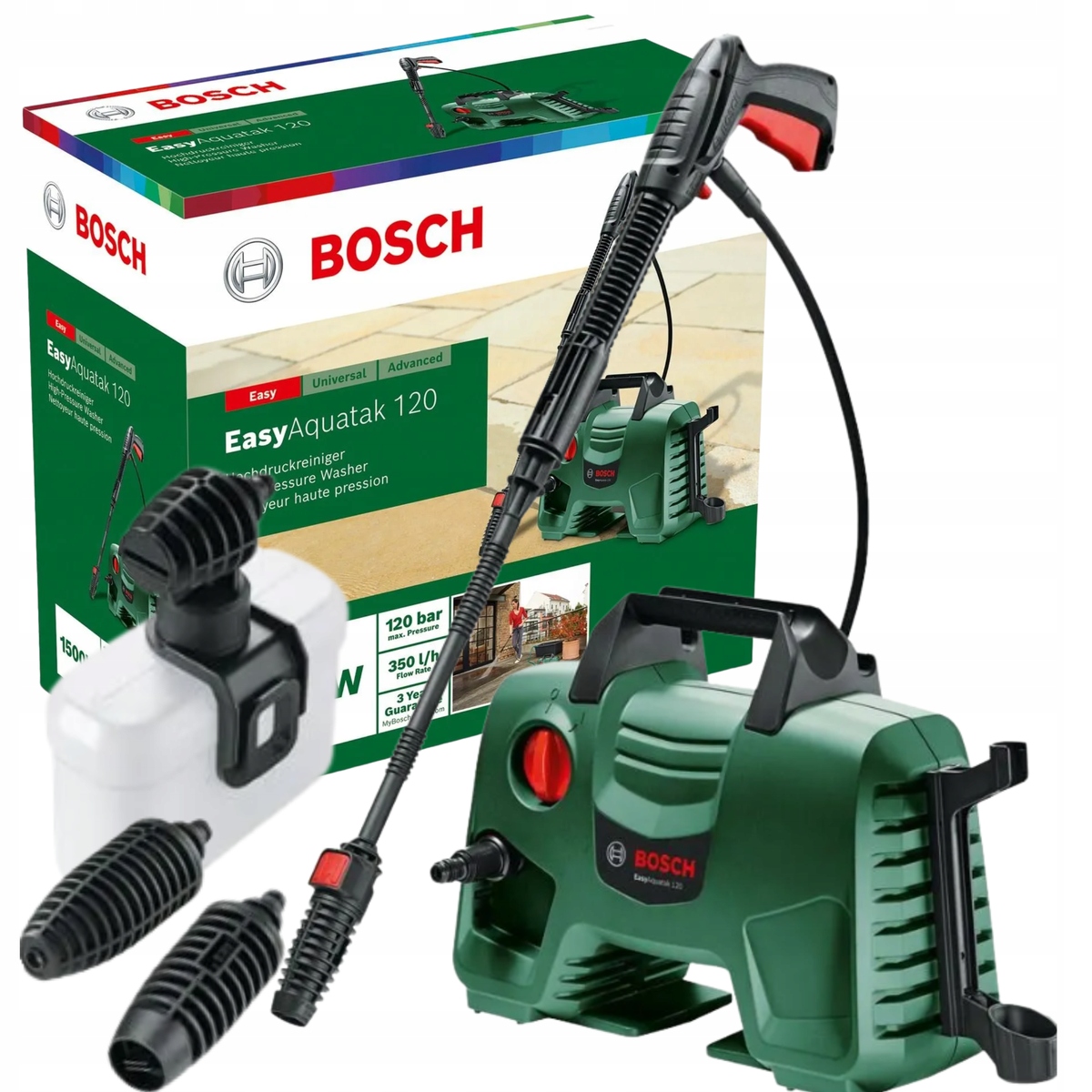 Vysokotlaká Čistička Easyaquatak 120 1500 W 350 l/h Bosch 06008A7901