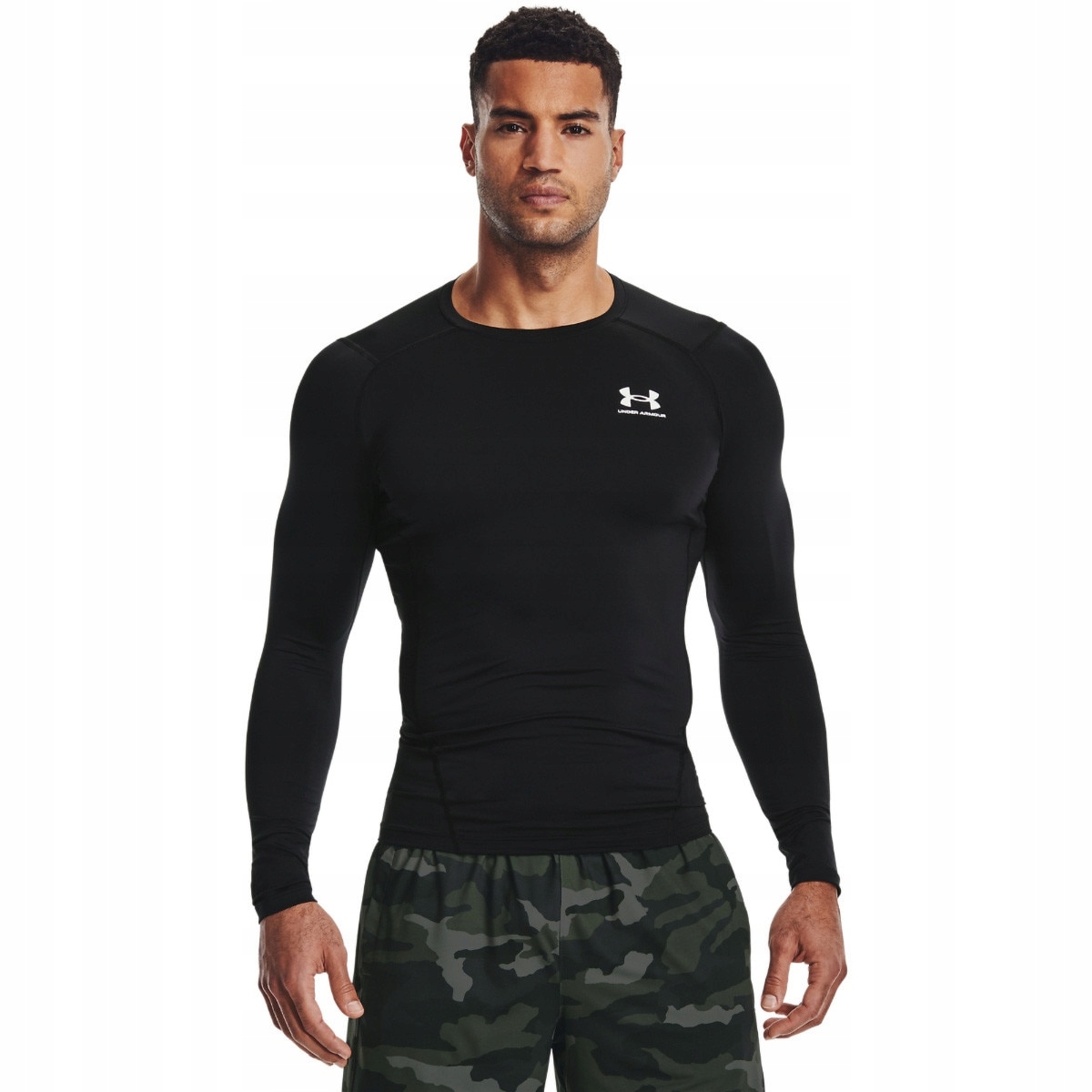 Męski longsleeve treningowy Under Armour Ua Hg Armour Comp Ls Czarny S