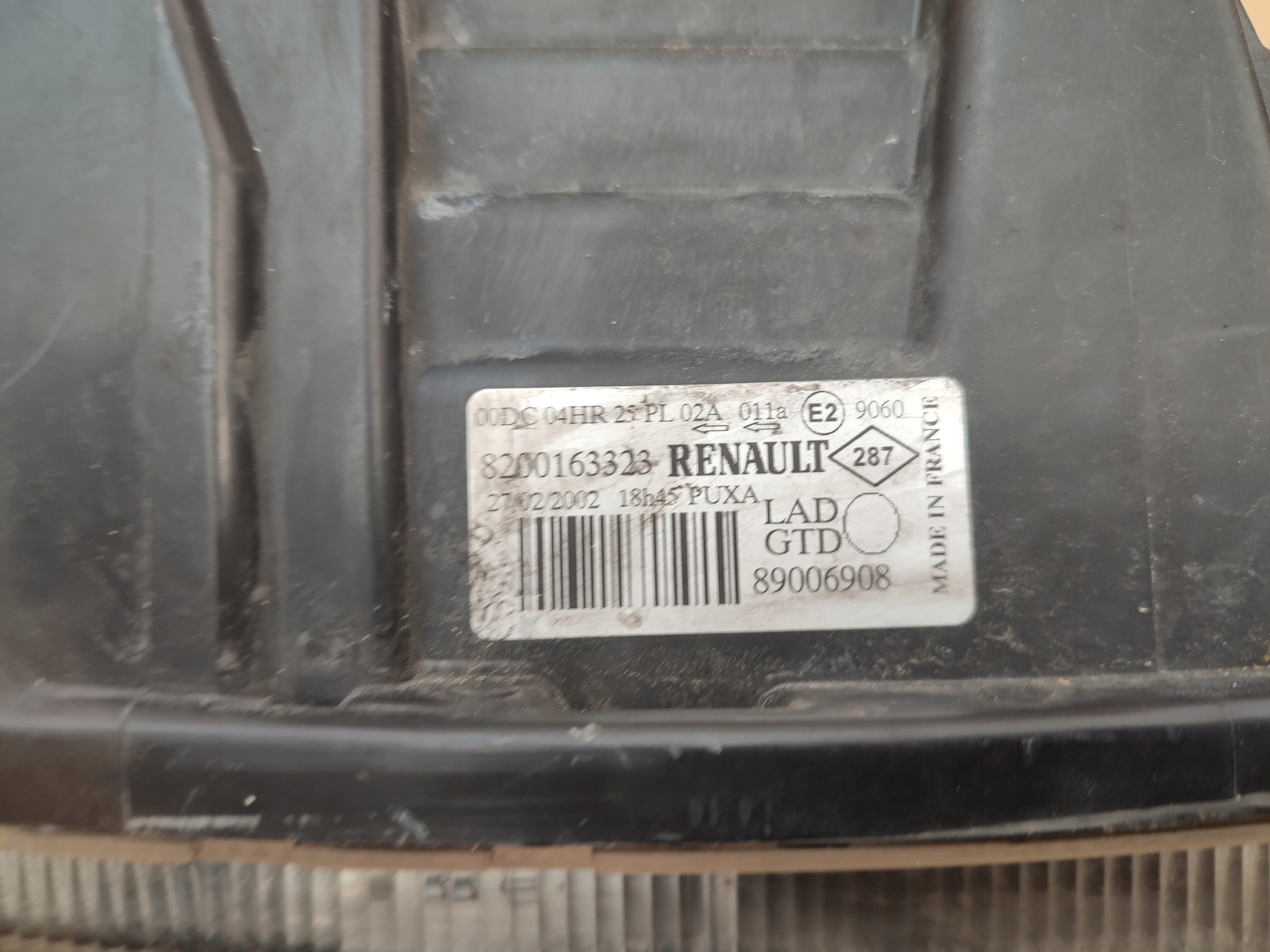 light left front REFLEKTOR RENAULT LAGUNA II XENON 8200163323 89006908