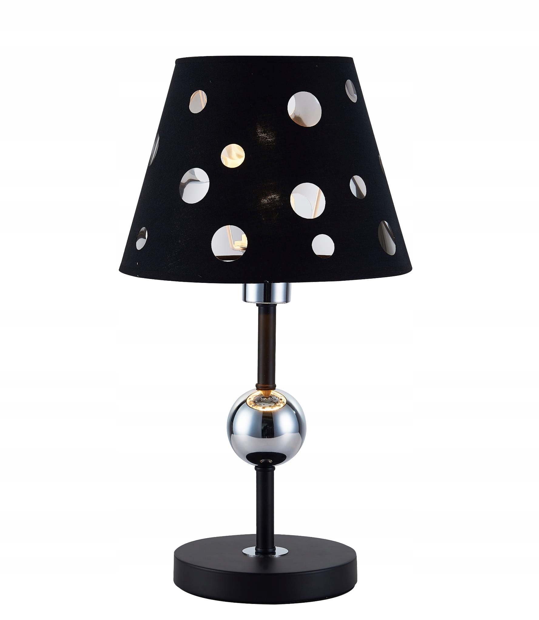 noční stolní lampa s puntíky, černá, Candellux